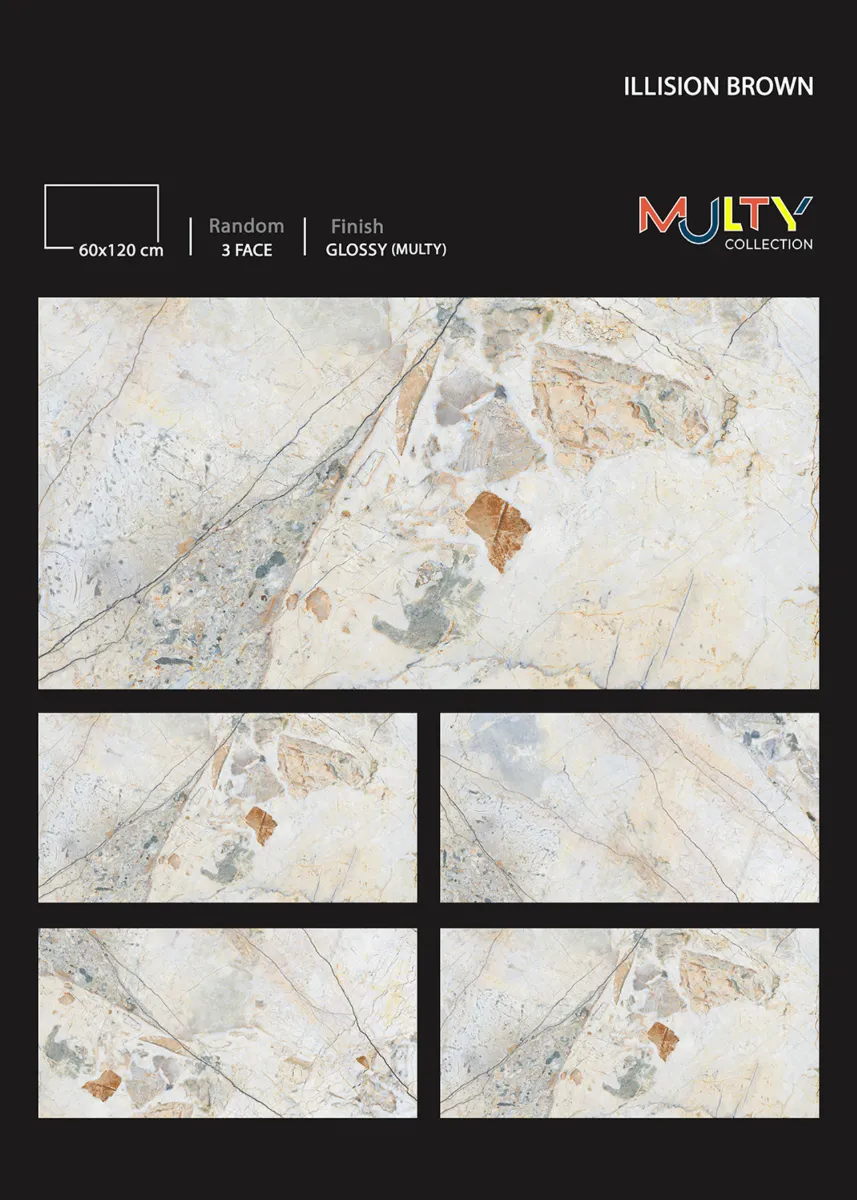 GLOSSY MULTY 60X120cm 5