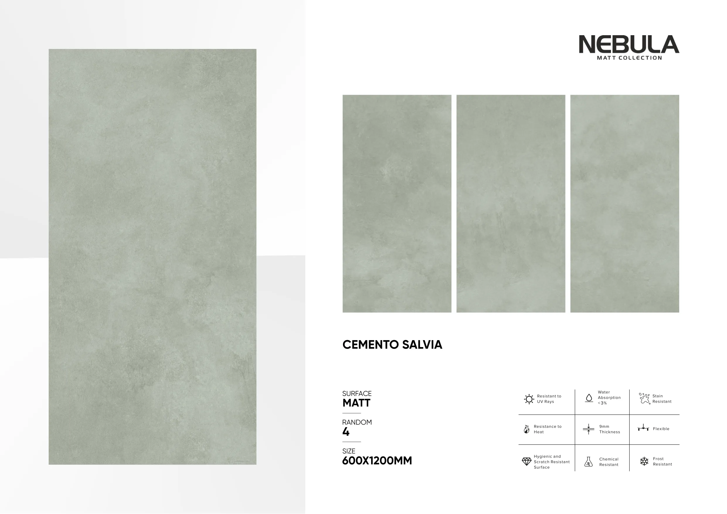 600x1200mm, MATT NEBULA 22
