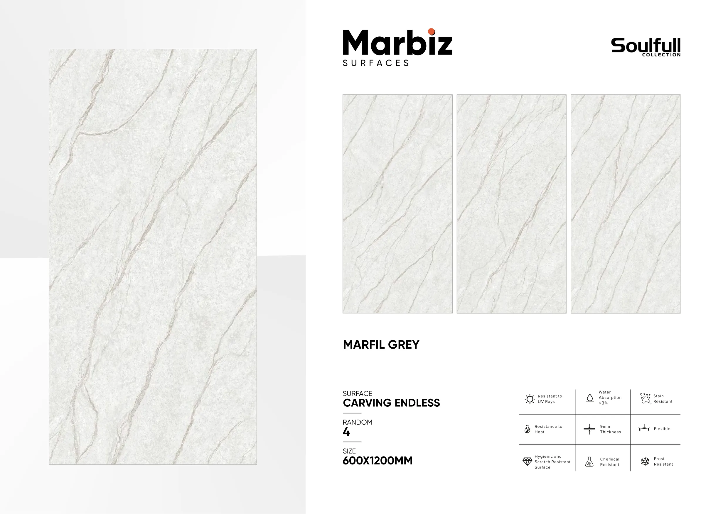 Soulfull 600x1200mm Carving Endless 105