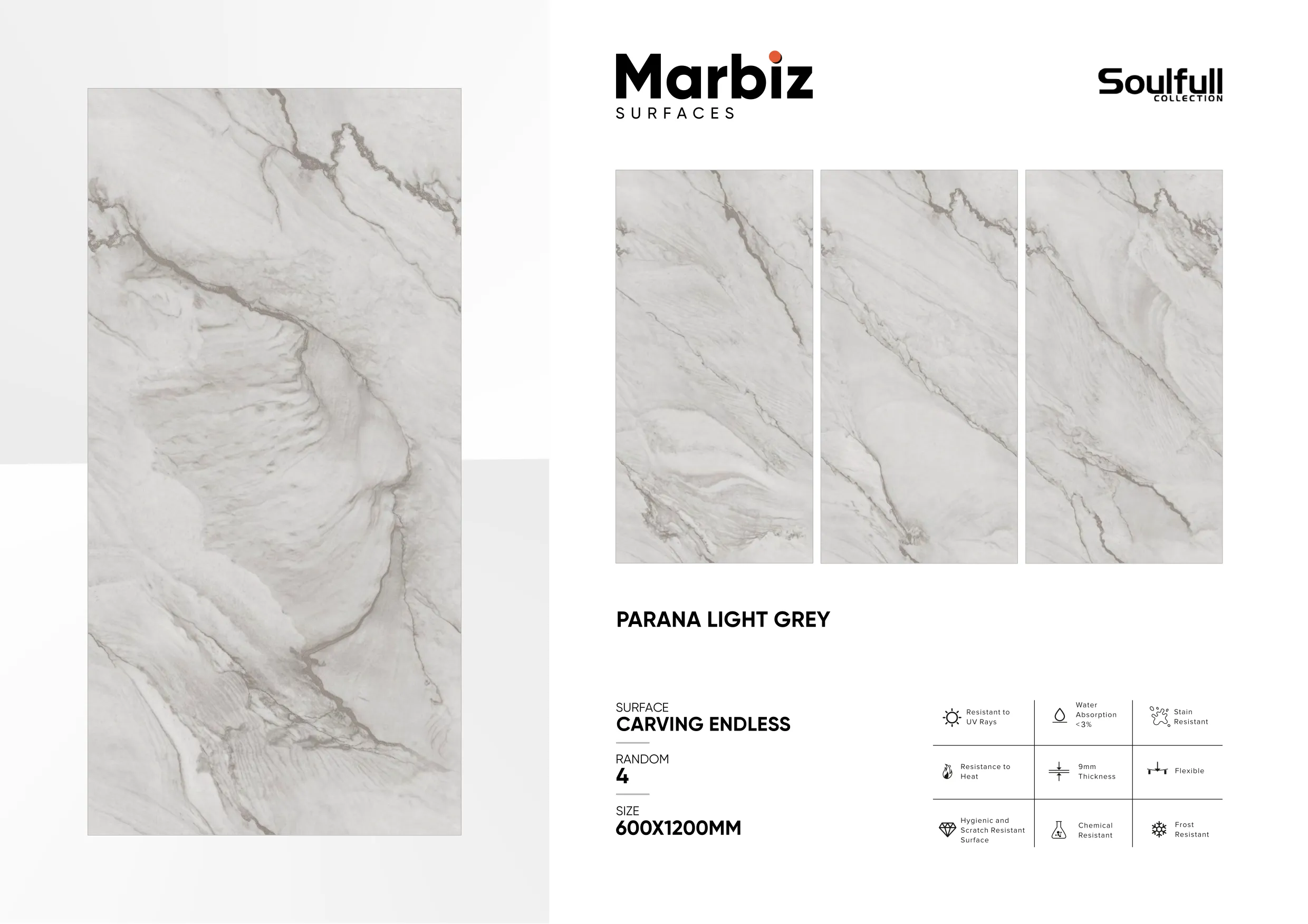Soulfull 600x1200mm Carving Endless 133