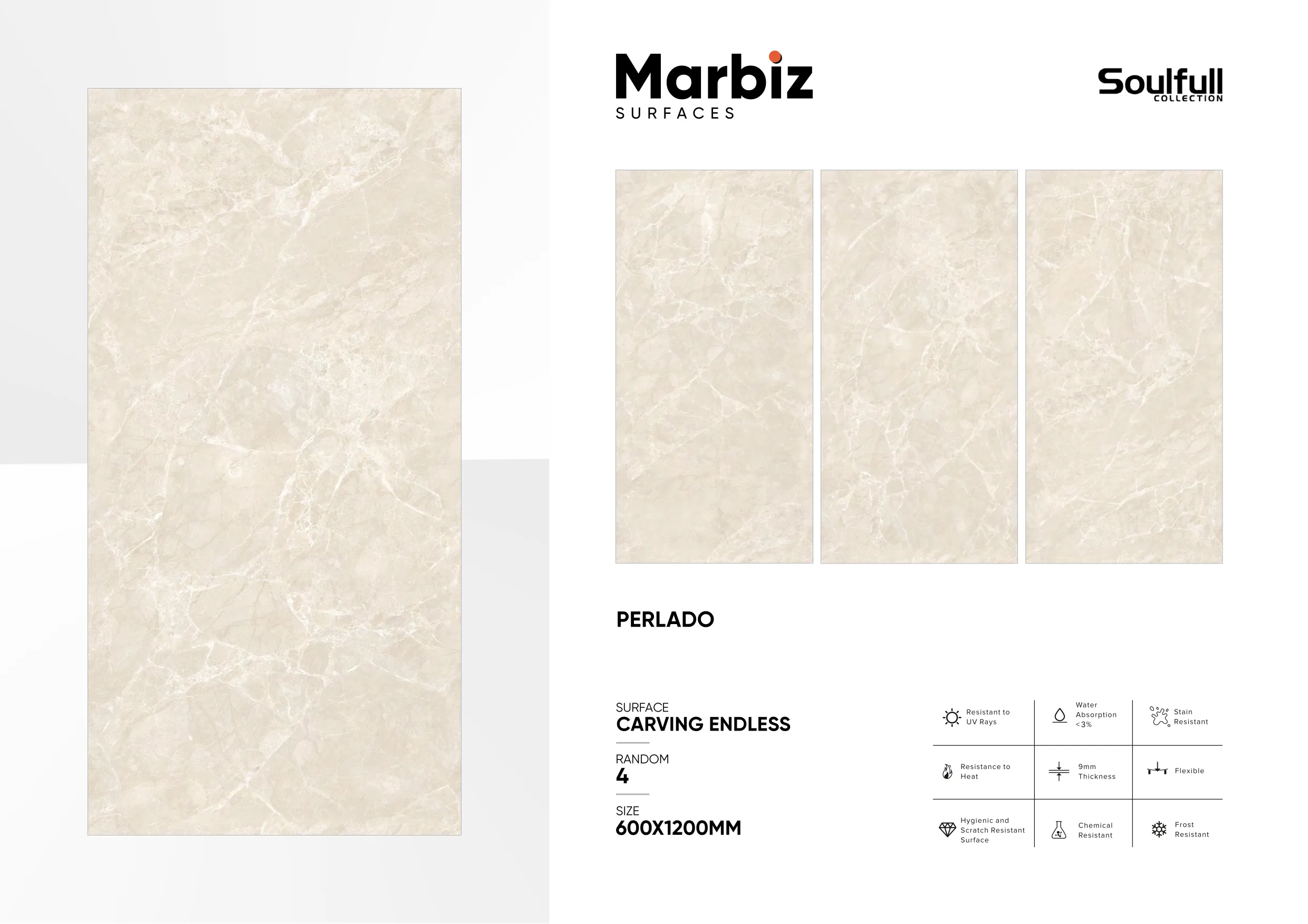 Soulfull 600x1200mm Carving Endless 137