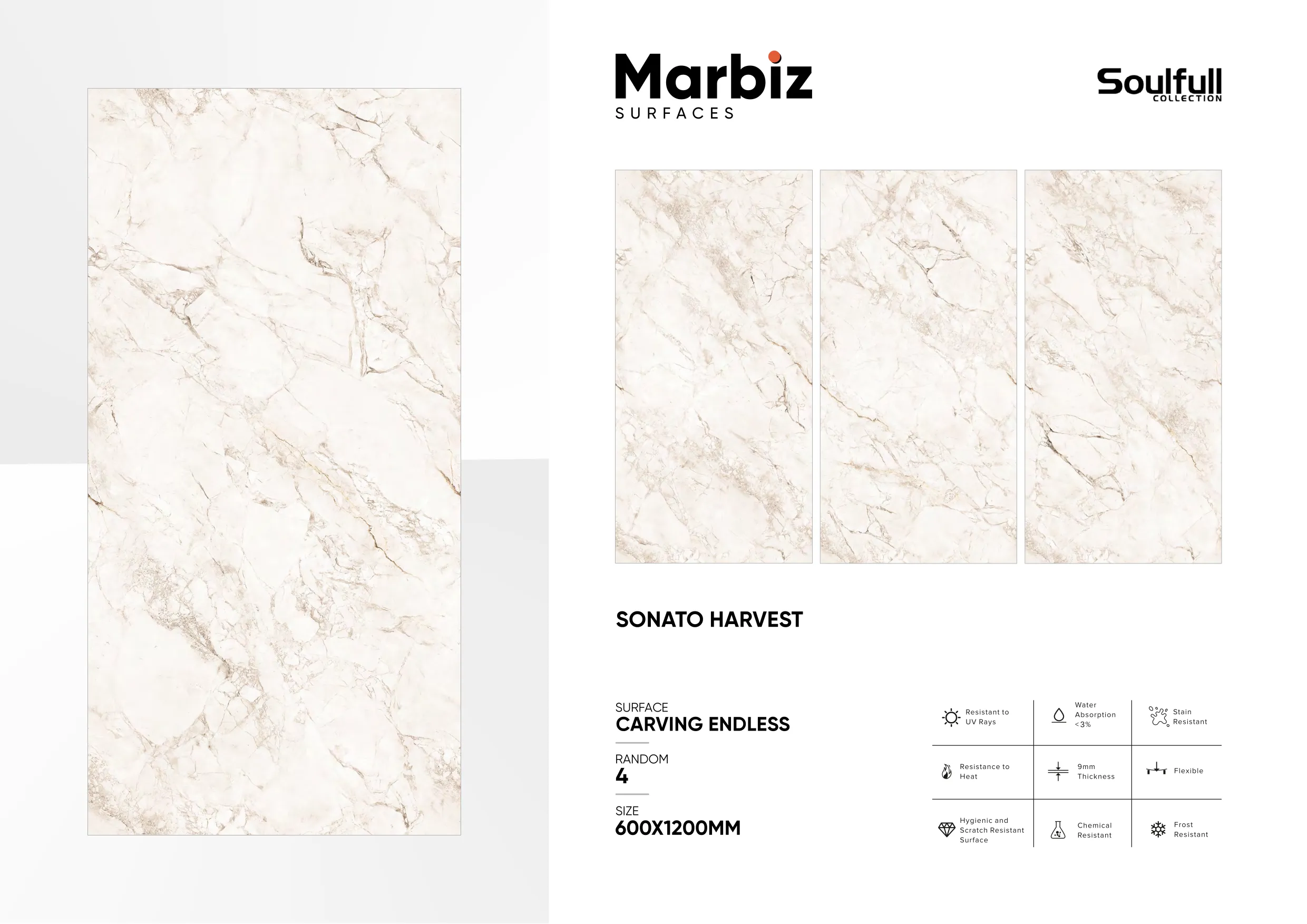 Soulfull 600x1200mm Carving Endless 159