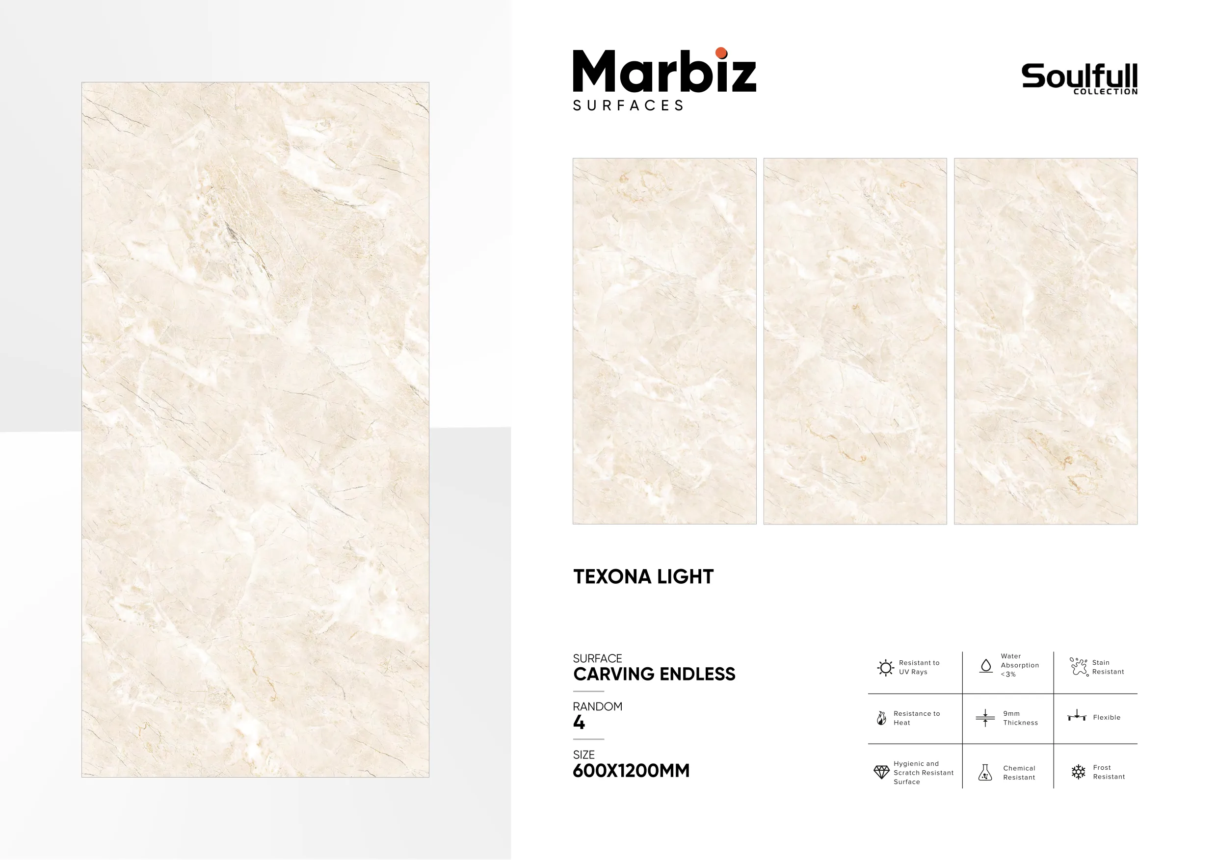 Soulfull 600x1200mm Carving Endless 165