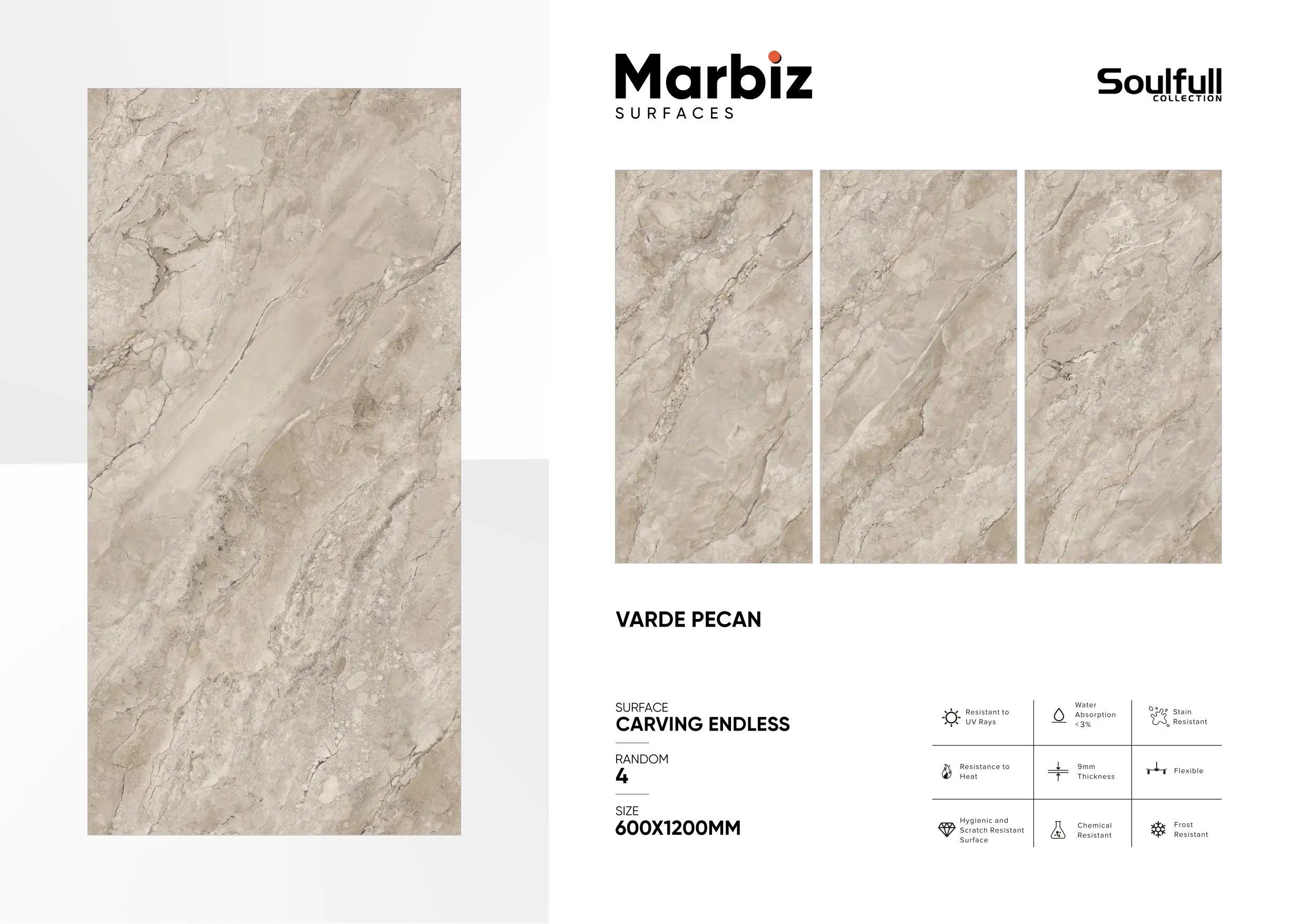 Soulfull 600x1200mm Carving Endless 183