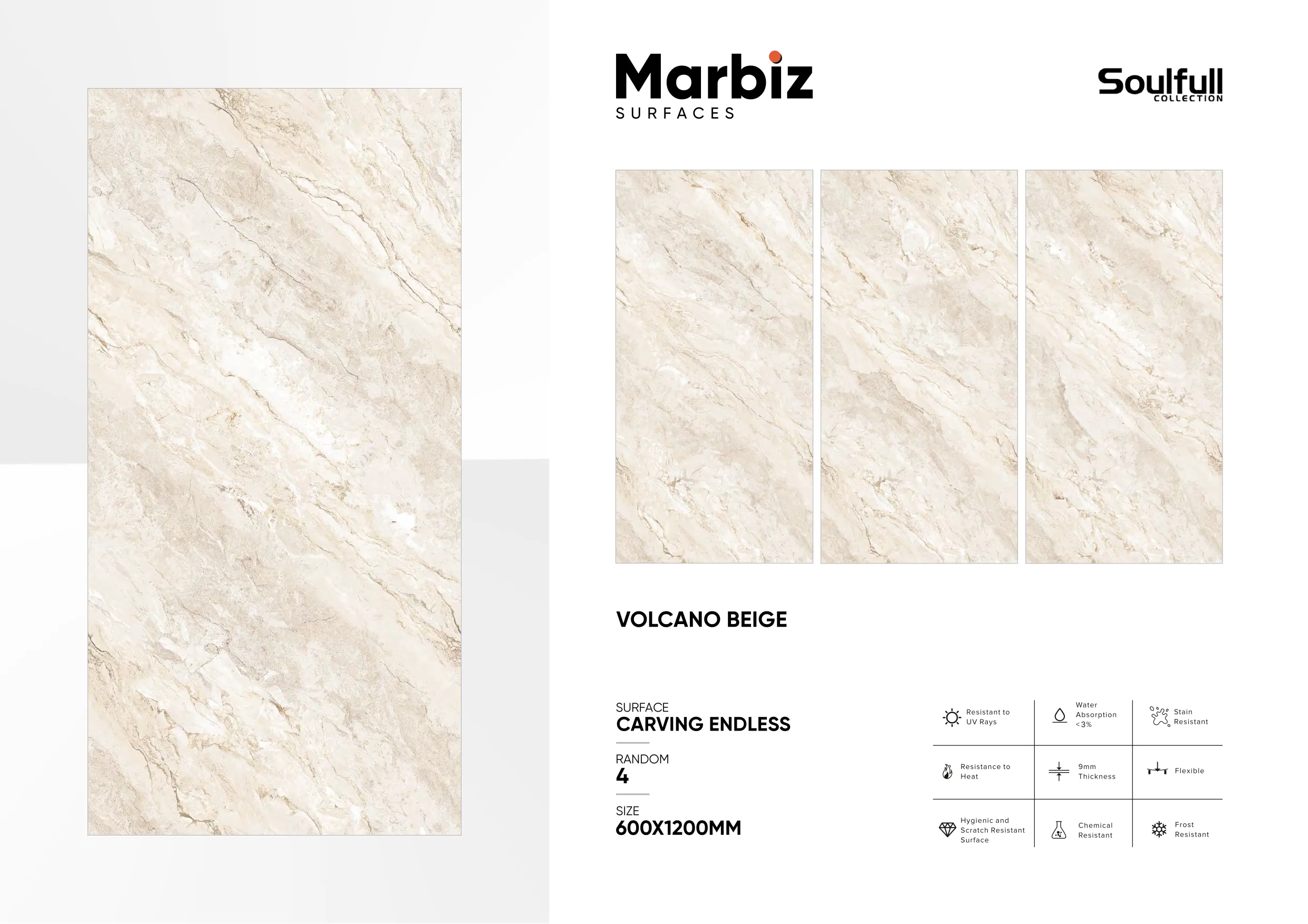 Soulfull 600x1200mm Carving Endless 193