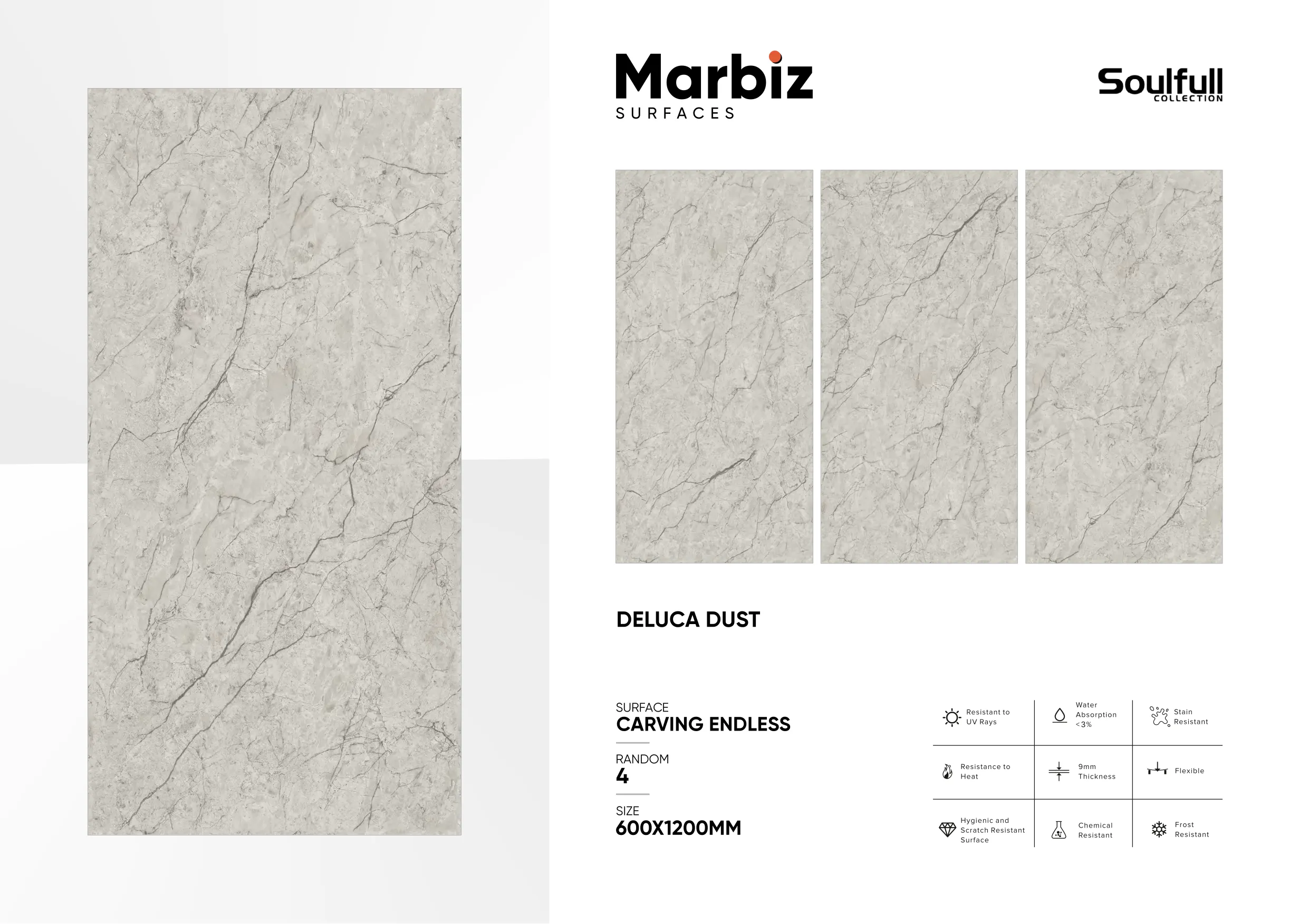 Soulfull 600x1200mm Carving Endless 195