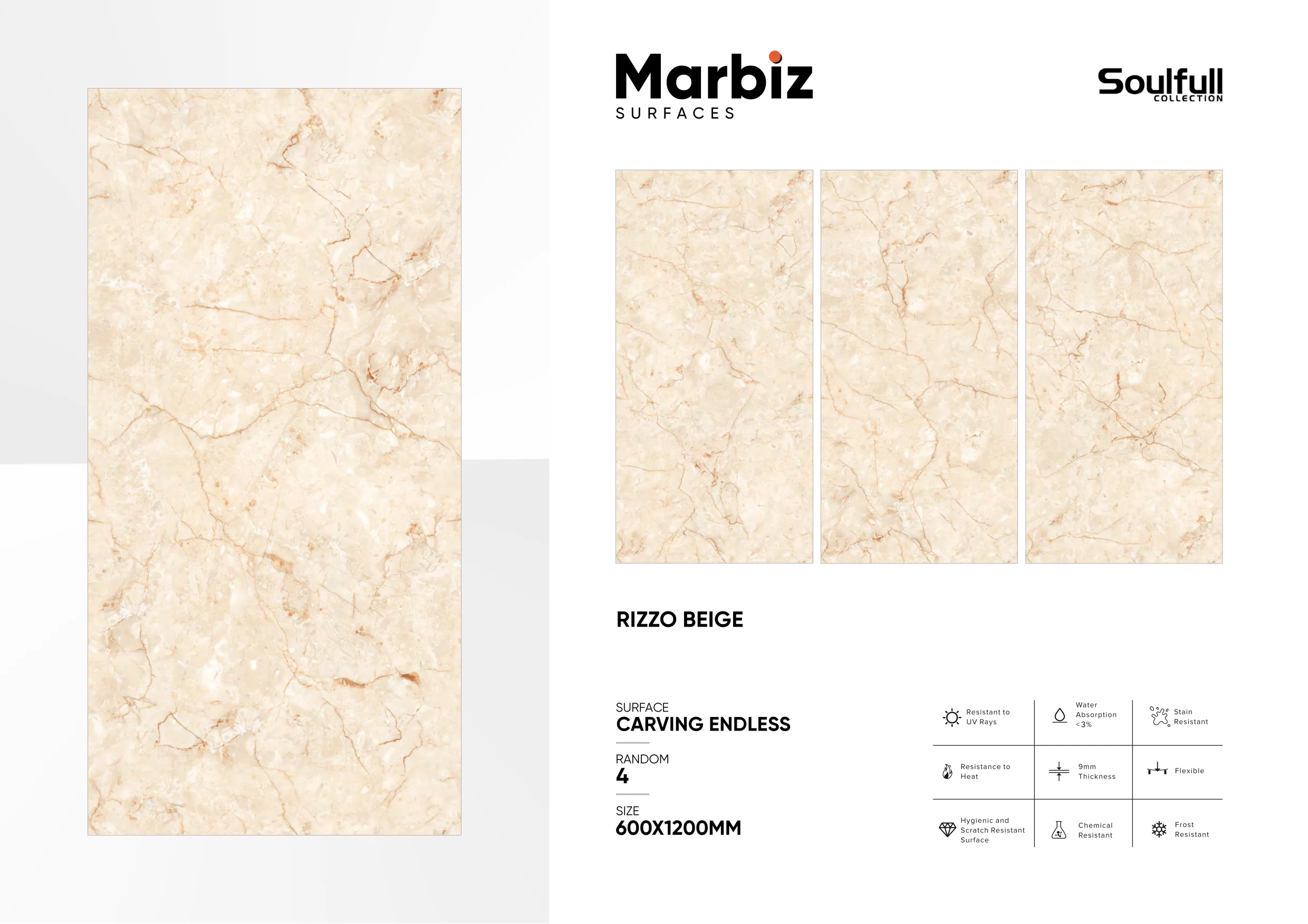 Soulfull 600x1200mm Carving Endless 213