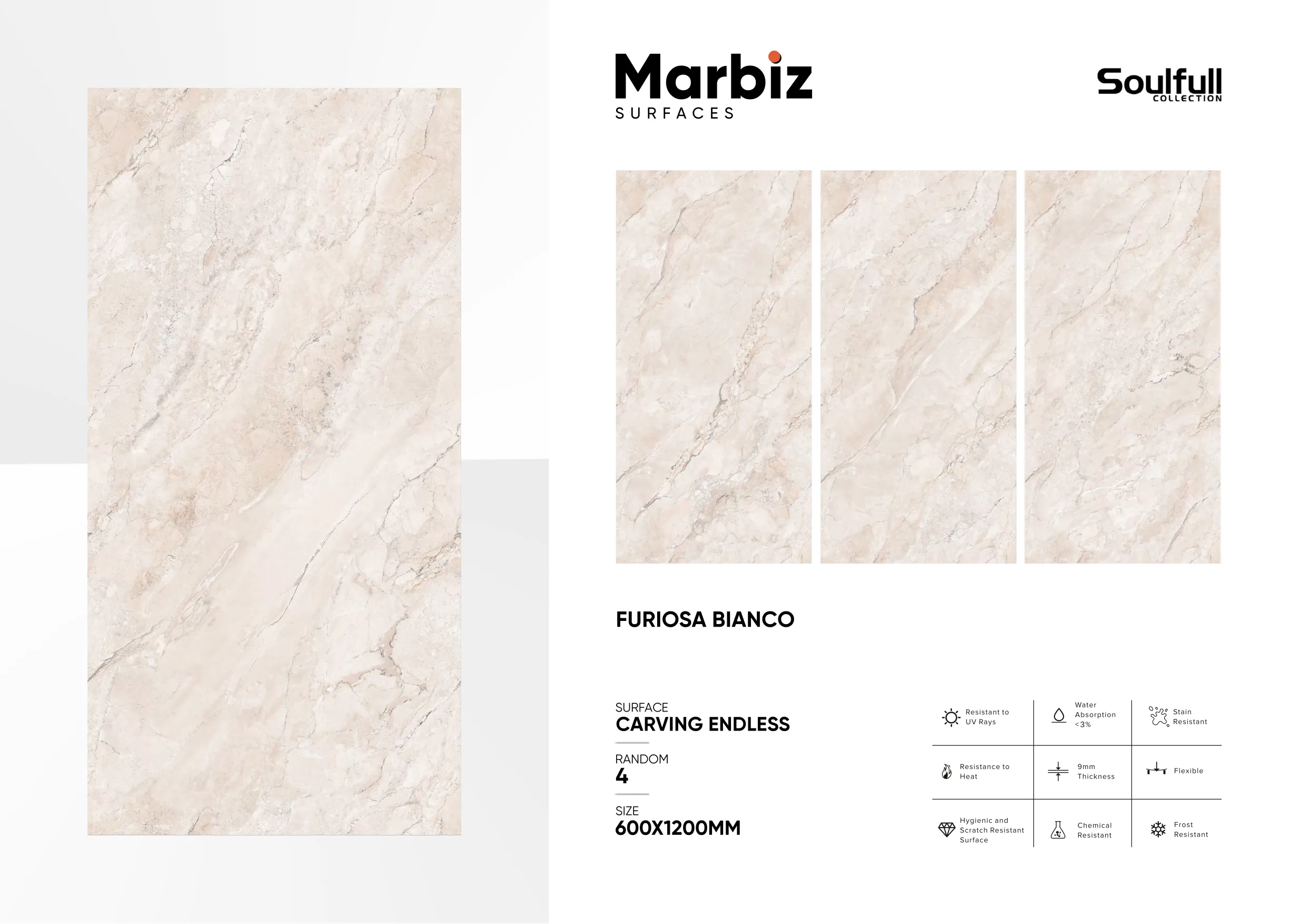 Soulfull 600x1200mm Carving Endless 235