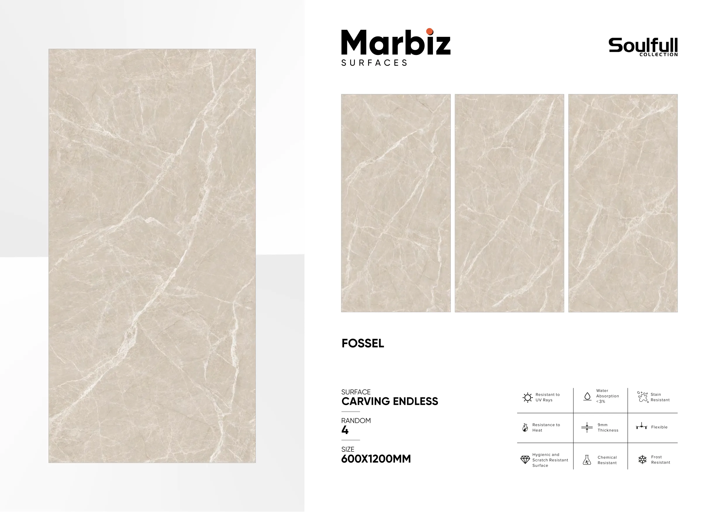 Soulfull 600x1200mm Carving Endless 91