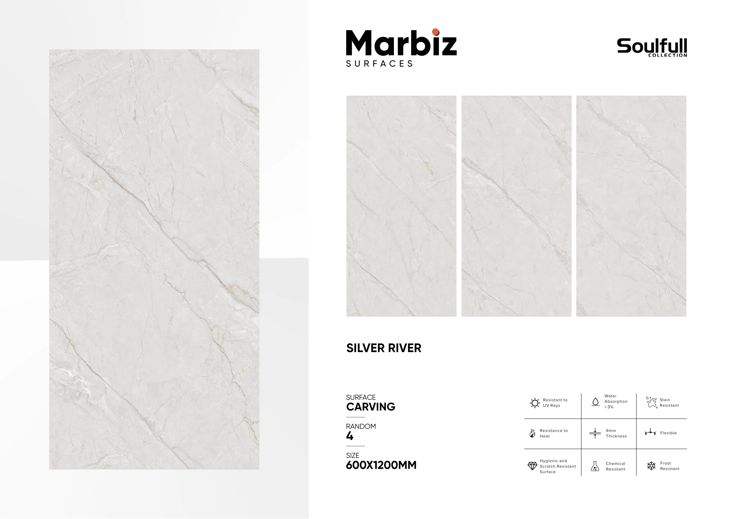 Soulfull 600x1200mm Carving Random 101