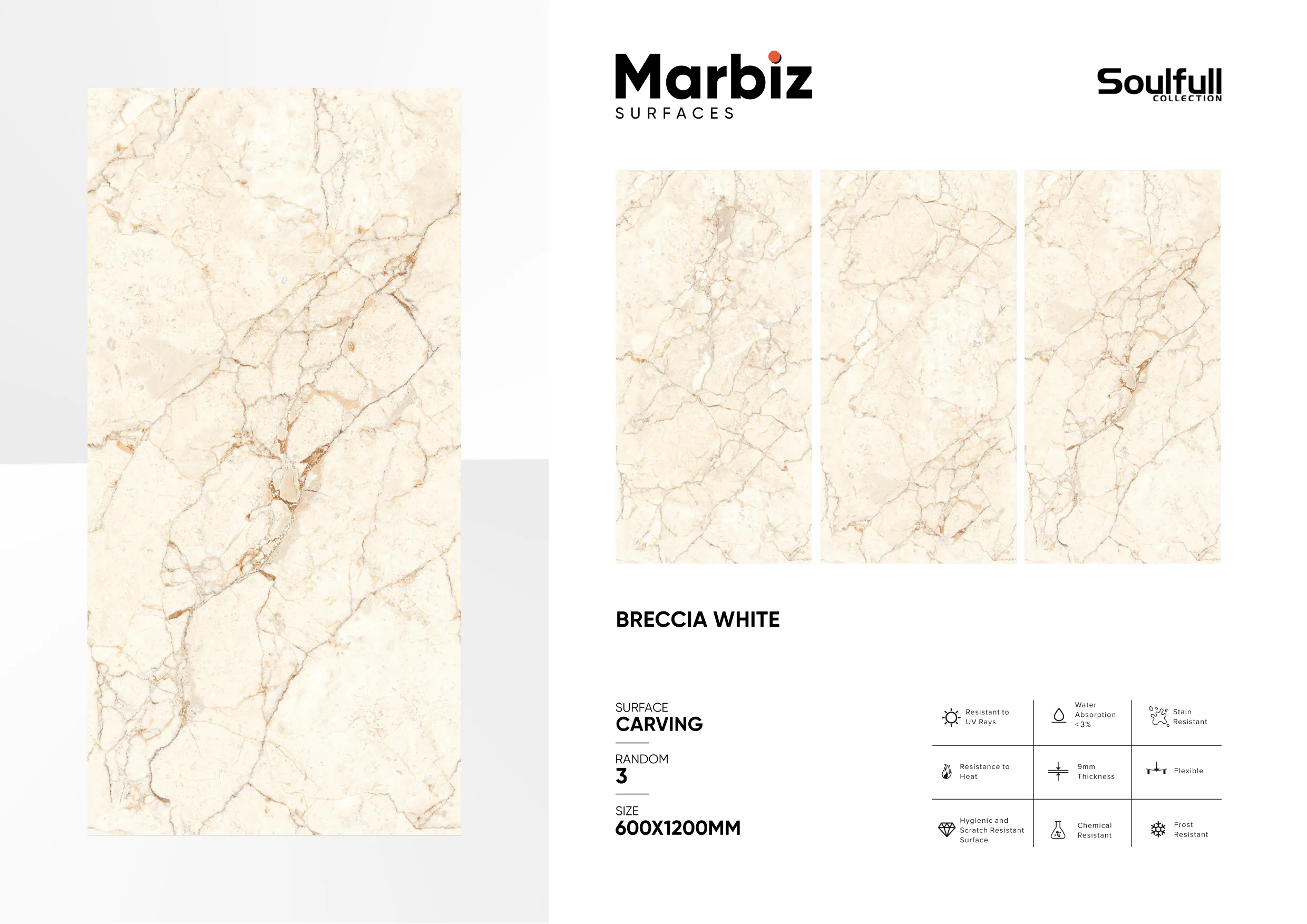 Soulfull 600x1200mm Carving Random 145